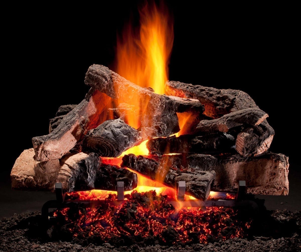 Rustic Timbers (Radiant Heat) Log Set with Burner